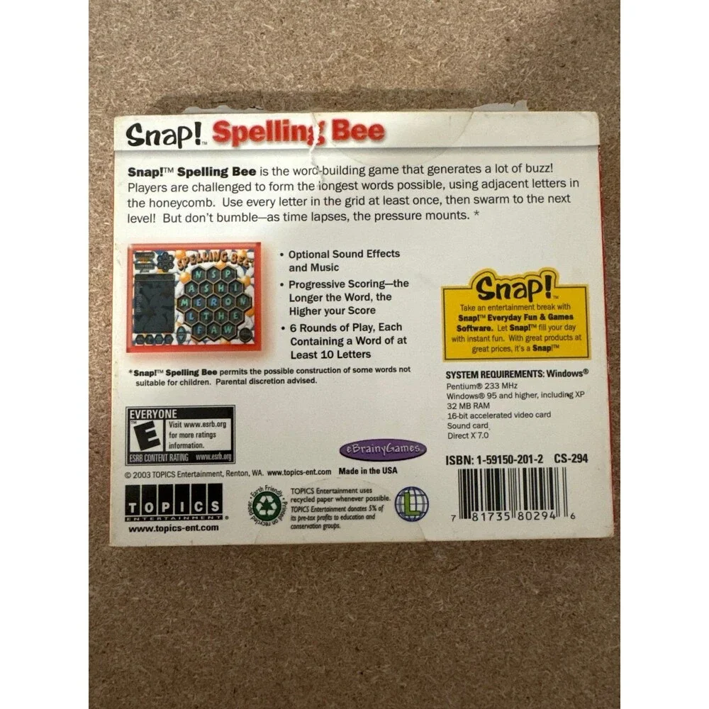 Snap Atari Spelling Bee -PC Game